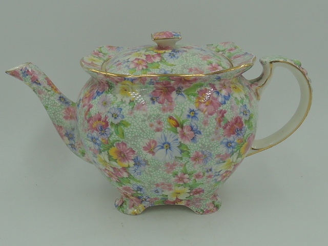 Vintage Royal Winton Chintz Marion Athena Teapot 1950's
