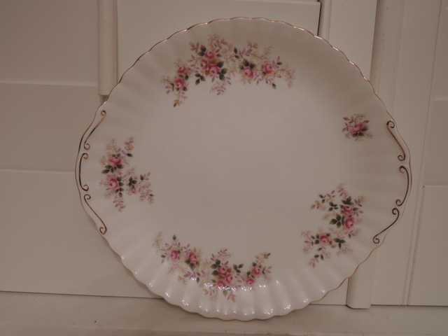 Vintage Royal Albert Lavender Rose Handled Cake Plate/Platter Bone China