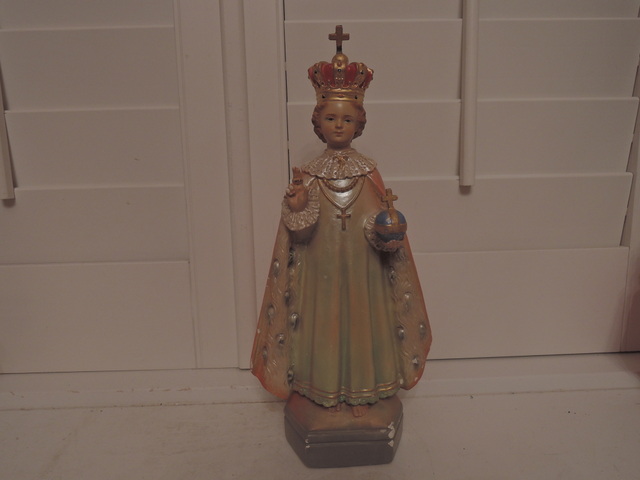 Vintage Daprato Infant of Prague Plaster Statue 13" Jesus Religious