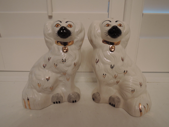Vintage Pair of Beswick Spaniel Mantle Dogs 8"