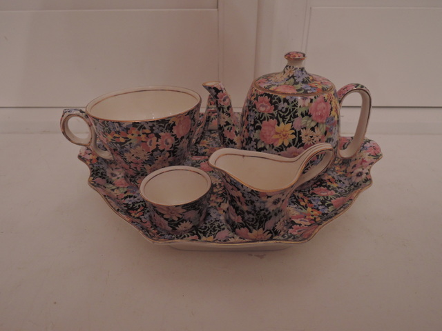 Vintage Royal Winton Chintz Balmoral Breakfast Set Teapot Tea For One