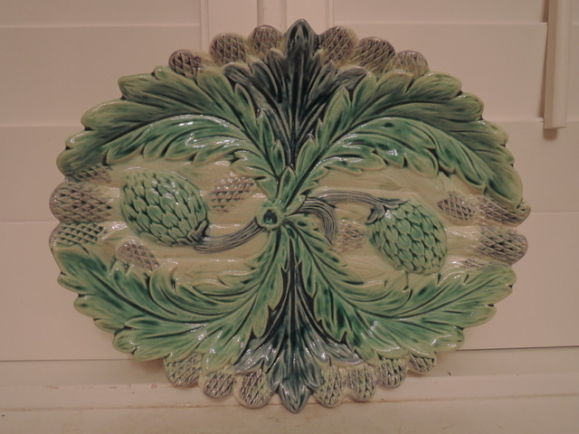 Stunning Antique French Majolica Asparagus Platter 19th C.  Excell. Cond.