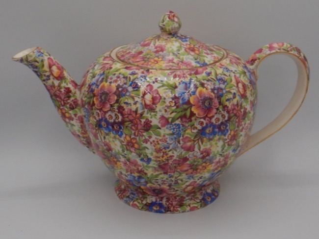 Vintage Royal Winton Chintz Sunshine Albans Shape 6 Cup Teapot