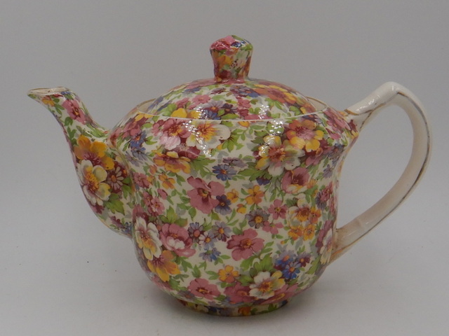 Large Vintage James Kent Chintz DuBarry Teapot Granville