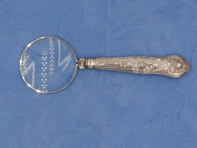 Sterling Silver Handle Magnifying Glass King's Pattern Sheffield 1934