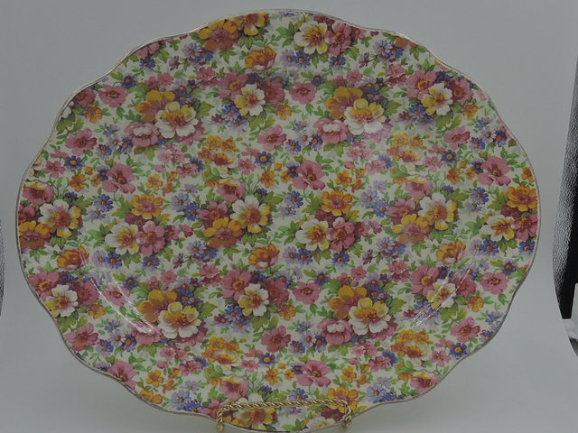 Vintage James Kent Chintz Du Barry Large Platter Old Mark