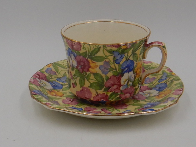 Vintage Royal Winton Chintz Sweet Pea Cup & Saucer