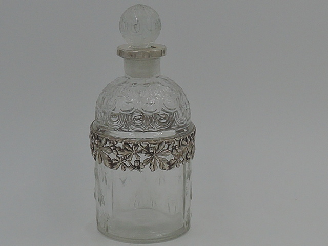 Rare! Vintage Guerlain Bee Perfume Bottle w/Silver and Dabber