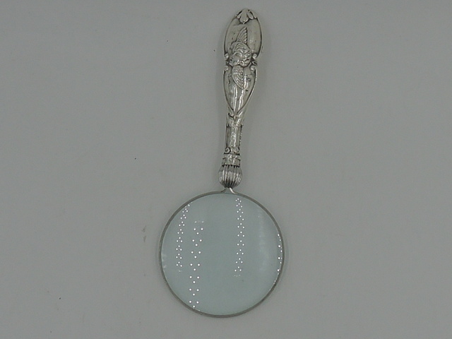 Antique Sterling Silver Handle Reynolds Angel Magnifying Glass Hallmarked 1909