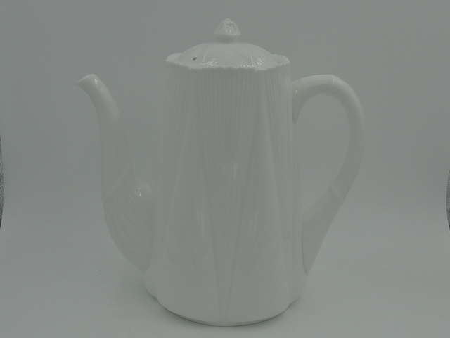 Vintage Shelley Dainty White Coffee Pot Teapot Bone China Excellent Cond! 272101