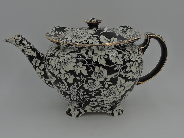 Vintage Royal Winton Chintz Peony Athena Teapot Rare!