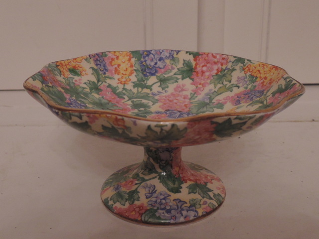 Vintage Royal Winton Chintz Somerset Compote Dish 1950's