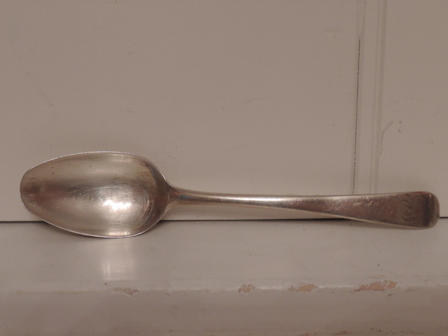 Antique English Solid Sterling Silver Teaspoon Hallmarked London 1806