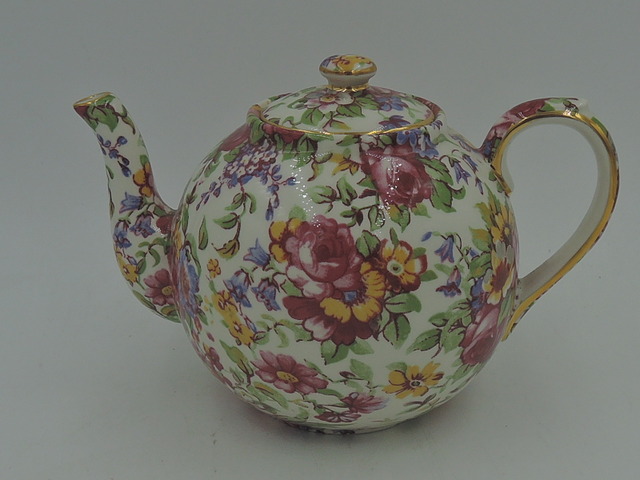 Royal Winton Chintz Summertime Petite Teapot Tea For One 1995