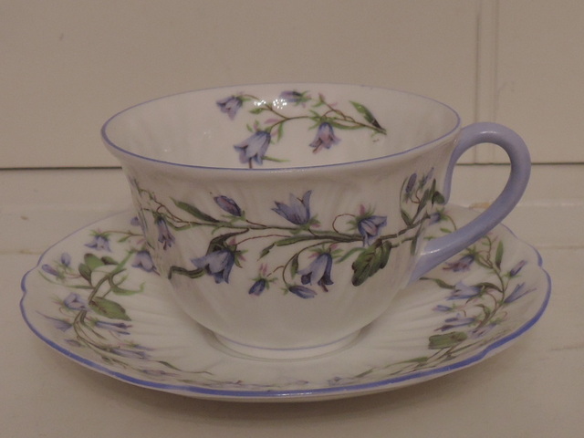 Vintage Shelley Oleander Harebell Cup & Saucer Fine Bone China Teacup