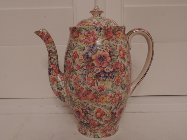 Vintage Royal Winton Chintz Sunshine Perth Coffee Pot Teapot Gorgeous!