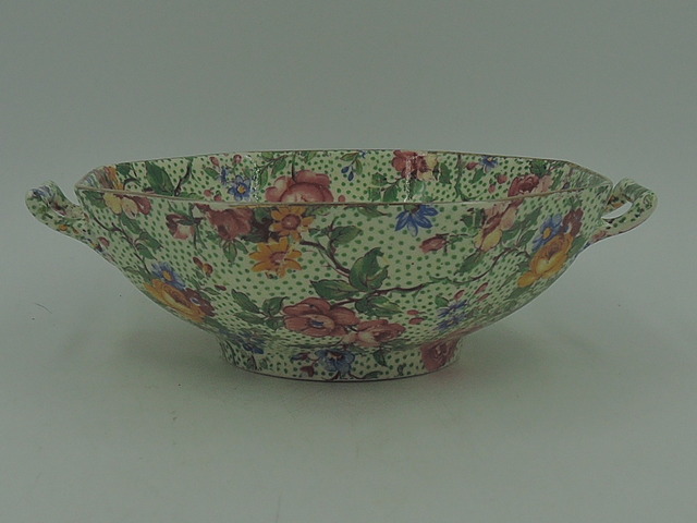 Vintage Royal Winton Chintz Cranstone Handled Serving Bowl Dish