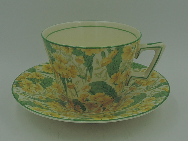 Vintage Crown Ducal Ware Chintz Primula Primrose Cup & Saucer Teacup