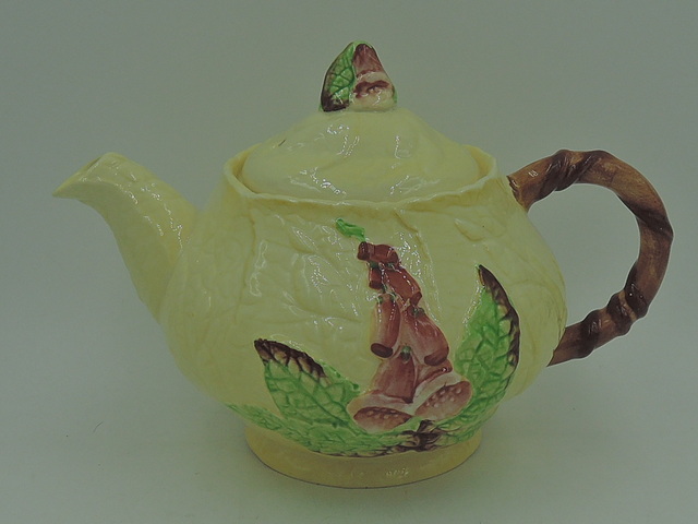 Rare! Vintage Carlton Ware Foxglove Yellow Teapot 2 1/2 Cups