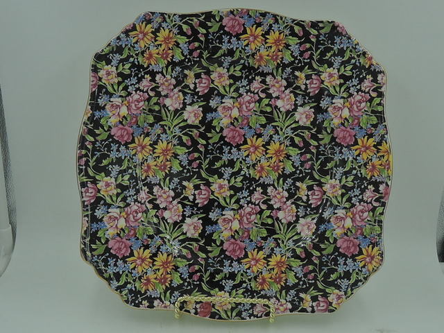 Vintage Royal Winton Chintz Nantwich 9.75" Square Plate