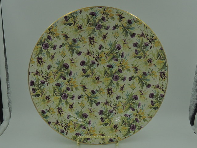 Vintage Wade Chintz Thistle 10" Dinner Plate