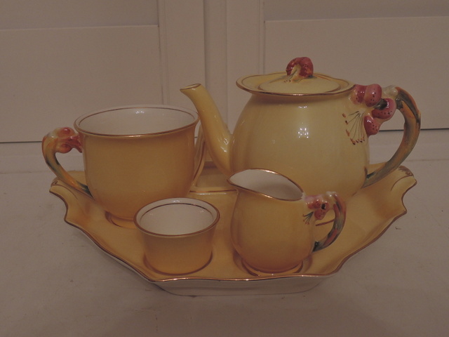 Vintage Royal Winton Yellow Tiger Lily Breakfast Set Tea for One