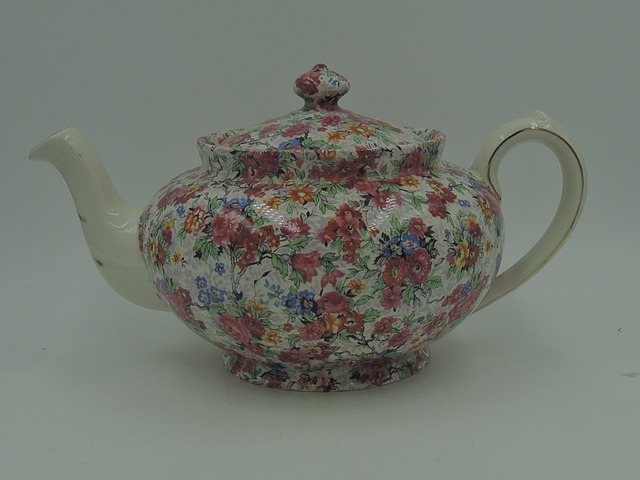 Vintage Lord Nelson Ware Chintz Marina Teapot