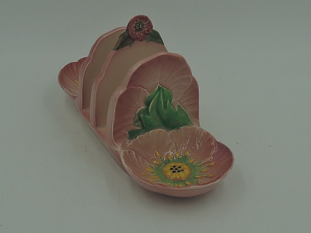 Vintage Carlton Ware Pink Buttercup/Poppy Toast Rack Server