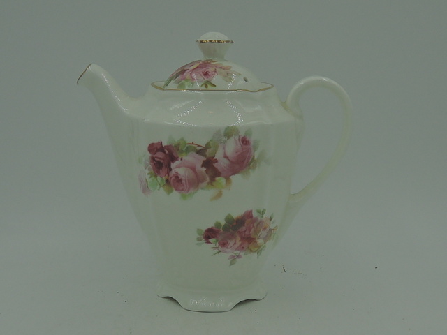 Vintage Royal Doulton Pink Roses Teapot Tea For One