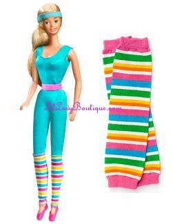 Barbie Striped Leg Warmers