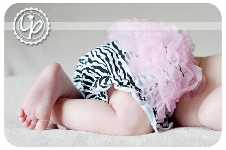 Light Pink Zebra Cotton Ruffle Bloomers