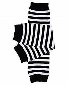 Black & White Stripe Leg Warmers