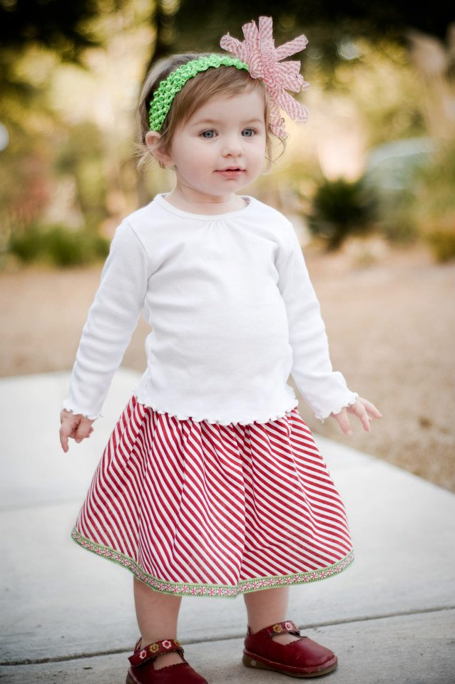 Christmas Candy Stripe Twirl Skirt